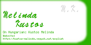 melinda kustos business card